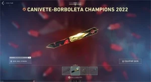 CONTA VALORANT COM VANDAL CAHMPIONS 21 E PACOTE CHAMPIONS 22