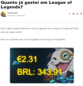 Conta de League of Legends/VALORANT LOL