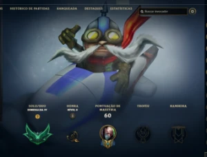Conta De Lol Esmeralda Com Algumas Skins Boas - League of Legends