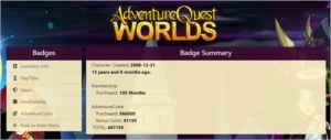 CONTA DE AQW LV 100 MOGLOMANCER GREAT THIEF E + - Adventure Quest World