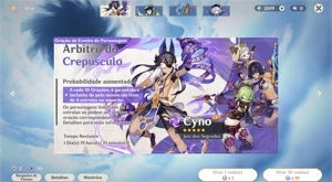 Conta de Genshin Impact Childe C1 e Kazuha