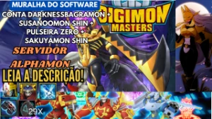 Conta Digimon Masters D.Bagra + Susano + Pulseira + Sakuya S - Digimon Masters Online DMO