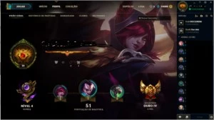 Conta LoL - Gold IV - 20 champions, 3 skins, 2 skins de ward - League of Legends