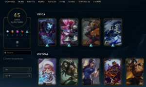 Conta League of Legends Full Acesso - 115 Champs e 45 Skins LOL