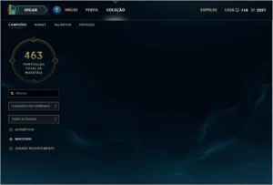 Conta de league of legends com 372 skins LOL
