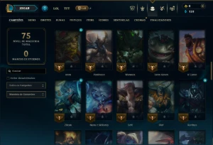 Platina 3 com 70 Champs e 6 Skins - League of Legends LOL