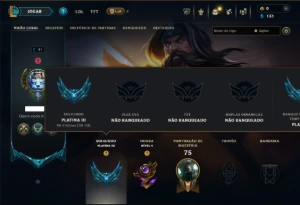 Platina 3 com 70 Champs e 6 Skins