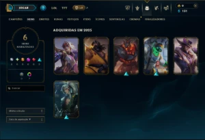 Platina 3 com 70 Champs e 6 Skins - League of Legends LOL