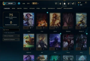 Platina 3 com 70 Champs e 6 Skins - League of Legends LOL