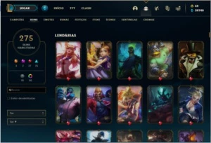 Conta com Rammus Rei, Kayle Juiza, Twitch medieval e MAIS- - League of Legends LOL