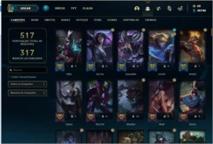 Conta com Rammus Rei, Kayle Juiza, Twitch medieval e MAIS- - League of Legends LOL