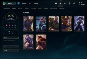 Conta com Rammus Rei, Kayle Juiza, Twitch medieval e MAIS- - League of Legends LOL
