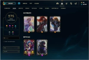 Conta com Rammus Rei, Kayle Juiza, Twitch medieval e MAIS- - League of Legends LOL
