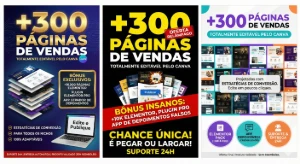 🚀 +300 Páginas De Vendas Totalmente Editáveis Pelo Canva