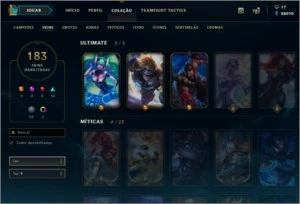 CONTA LOL OURO IV / 183 SKINS A MAIORIA LEGADO E ÉPICA - League of Legends