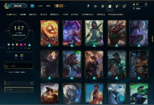 Unranked com 130 Champs e 147 Skins ( MID / JG / ADC ) - League of Legends LOL