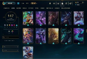 Unranked com 130 Champs e 147 Skins ( MID / JG / ADC ) - League of Legends LOL