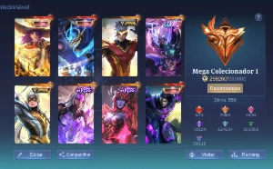 Mobile legends  heróis+560 Skins+Full(,jujutsu,Hunter,attack