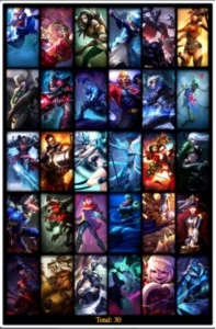 Conta Platina 3, Borda de Platina 2 + 100 Campeões + 30Skins - League of Legends LOL