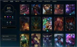 Conta platina 4 96 campeões 83 skins - League of Legends: Wild Rift LOL WR