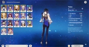 CONTA AR 28 COM YELAN E KAZUHA - Genshin Impact