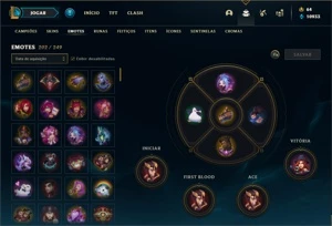 Conta Platina 1 com TODOS os champs e 315 Skins + 130 Cromas - League of Legends LOL