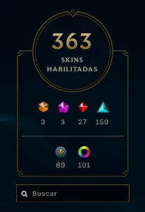 Lvl 1372 | 363 skins | Esmeralda I | 663 ícones | 326 Emotes - League of Legends LOL