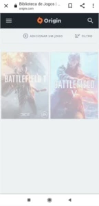 Conta origin com bf1 e bfv