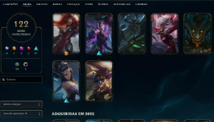 🎮 Conta LoL Nível 453 - 122 Skins, Todos os Campeões - League of Legends