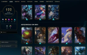 🎮 Conta LoL Nível 453 - 122 Skins, Todos os Campeões - League of Legends