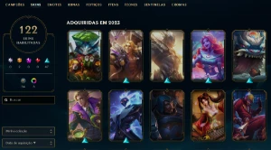 🎮 Conta LoL Nível 453 - 122 Skins, Todos os Campeões - League of Legends