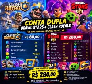 Conta de braw stars + clash royale - Brawl Stars