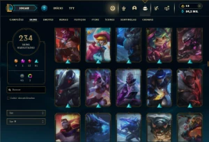 Bronze 2 com TODOS os champs e 234 Skins ( MAIN ADC ) - League of Legends LOL