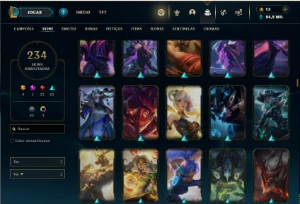 Bronze 2 com TODOS os champs e 234 Skins ( MAIN ADC ) - League of Legends LOL