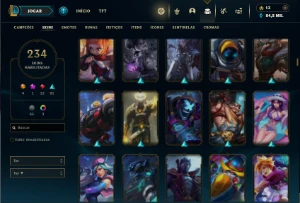 Bronze 2 com TODOS os champs e 234 Skins ( MAIN ADC ) - League of Legends LOL