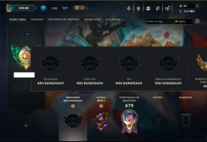 Unranked com TODOS os Champs e 129 Skins +2 Prestigios
