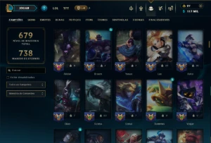 Unranked com TODOS os Champs e 129 Skins +2 Prestigios - League of Legends LOL