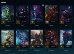 Conta LOL - Platina 2 - 40 Campeões - League of Legends