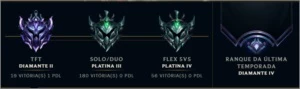 CONTA LOL -  DIAMANTE 2 TFT - League of Legends