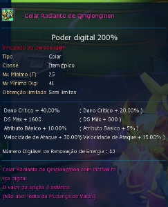 Conta Aoa Ladmo/Omega conta mid/end game ladmo server omega - Digimon Masters Online