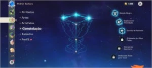 Conta AR35 com xiangling Full constelação, venti e kequing - Genshin Impact
