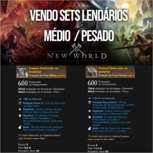 VENDO SETS LENDARIOS MEIO/PESADO NEW WOLRD SERVER DEVALOKA - New World