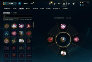 Platina 4 com 40 Champs e 6 Skins + 2 Fragmentos - League of Legends LOL