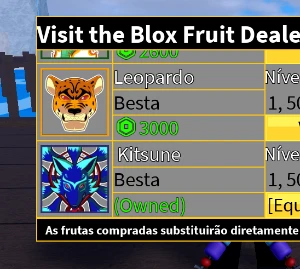 Conta Blox Fruits Top Kitsune e Dough perm - Roblox