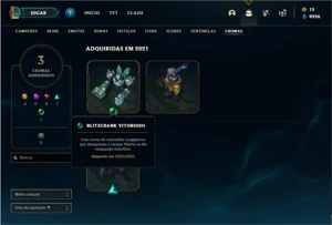 Conta unranked com 144 Champs e 91 Skins - League of Legends LOL