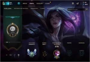 CONTA PLATINA IV - VARIAS SKINS - League of Legends LOL