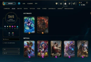Platina 4 com TODOS os Champs e 366 Skins ( Nivel 660 ) - League of Legends LOL