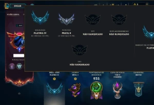 Platina 4 com TODOS os Champs e 366 Skins ( Nivel 660 ) - League of Legends LOL