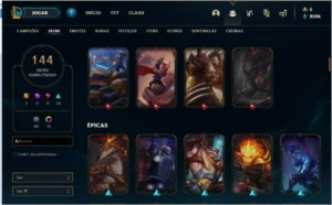 Conta Prata 2 144 skins - League of Legends LOL