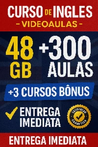 Curso de Inglês - Videoaulas - 48gb - Cursos e Treinamentos